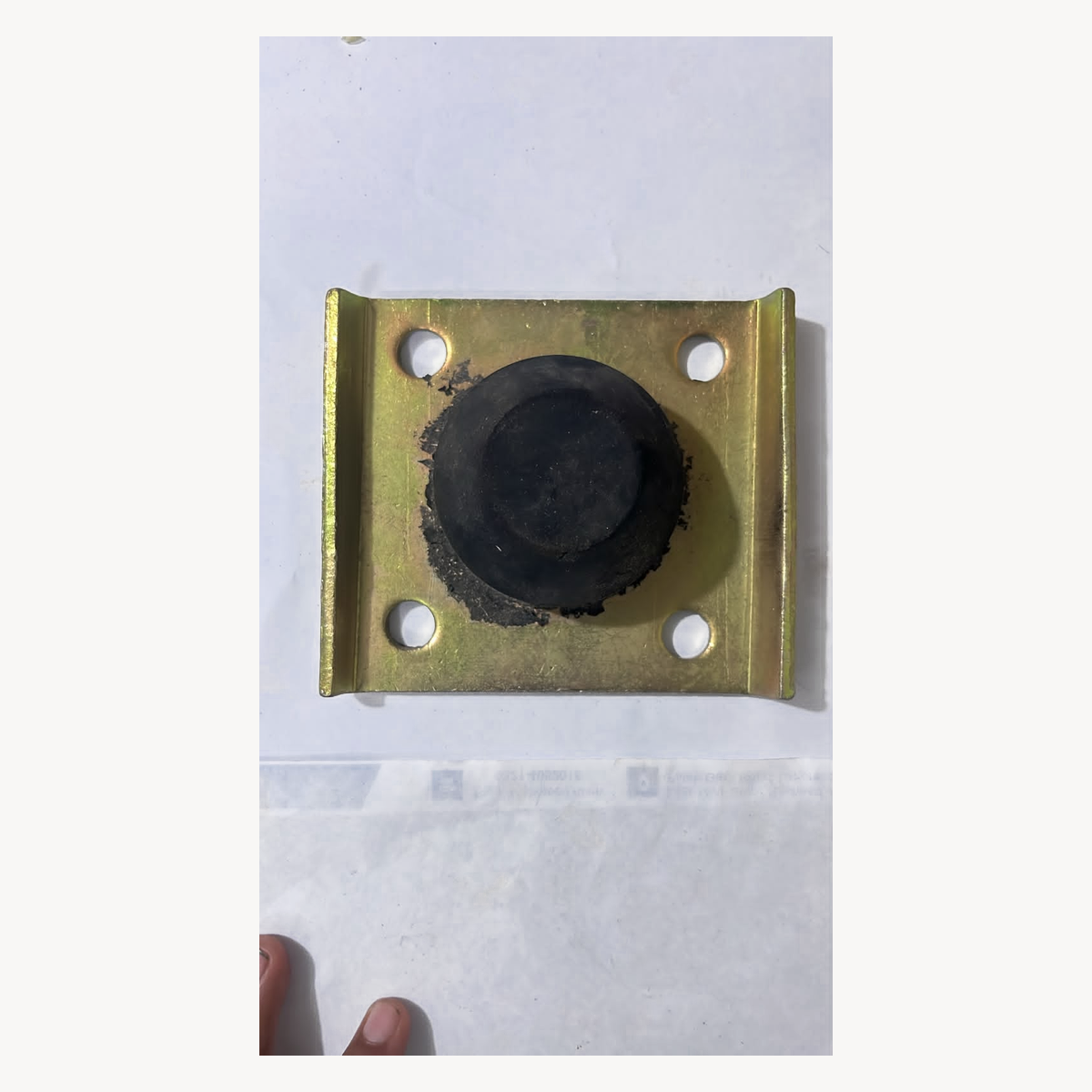 Rubber stop mounting plate